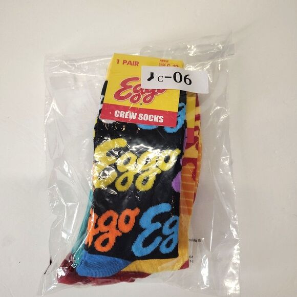 Eggo Socks Breakfast Waffles Novelty 3 Pair Adult Men Crew Size 6-12 NWT - Picture 4 of 4